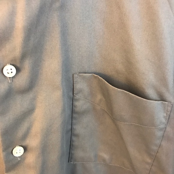 Van Heusen Gray Lux Sateen Men’s Dress Shirt - Picture 3 of 6